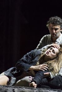 MANON LESCAUT PRODUCTION IMAGE KRISTINE OPOLAIS AS MANON LESCAUT AND JONAS KAUFMANN AS CHEVALIER DES GRIEUX 2014 ROH Photograph by Bill Cooper